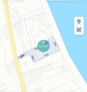 google map view of absolute beach frontage land for sale in Amed