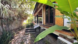 View of path to beachfront villa for sale in Amed Bali